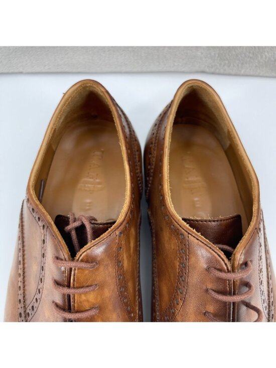 Taft The Grail Brass Chain Toe Brogue Lace Up Oxfords Dress Shoes main image 4